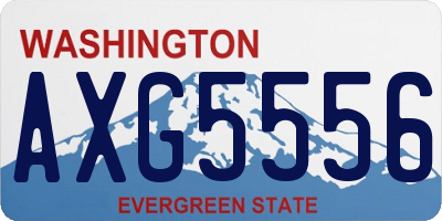 WA license plate AXG5556