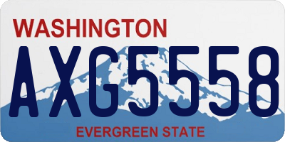WA license plate AXG5558