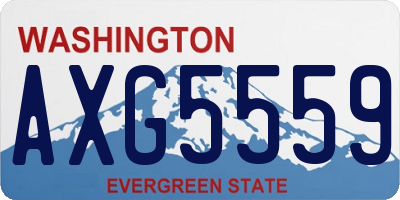 WA license plate AXG5559