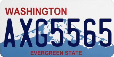 WA license plate AXG5565