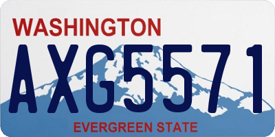 WA license plate AXG5571