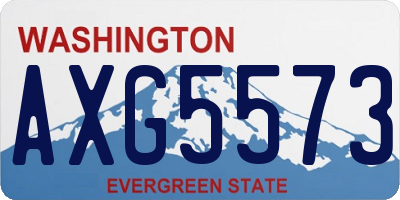 WA license plate AXG5573