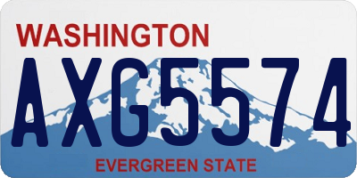 WA license plate AXG5574