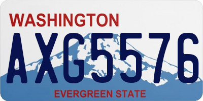 WA license plate AXG5576