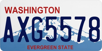 WA license plate AXG5578