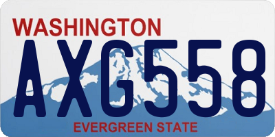 WA license plate AXG558