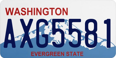 WA license plate AXG5581