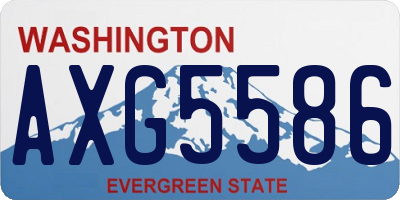 WA license plate AXG5586