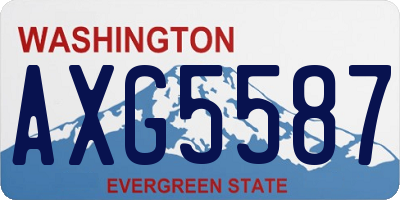 WA license plate AXG5587
