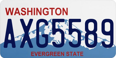 WA license plate AXG5589