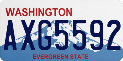 WA license plate AXG5592