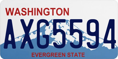 WA license plate AXG5594