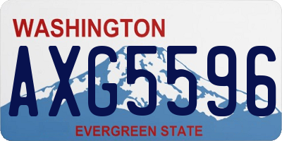 WA license plate AXG5596
