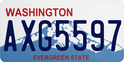 WA license plate AXG5597