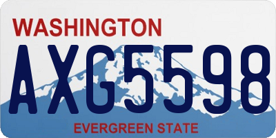 WA license plate AXG5598