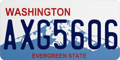 WA license plate AXG5606