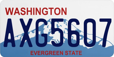 WA license plate AXG5607