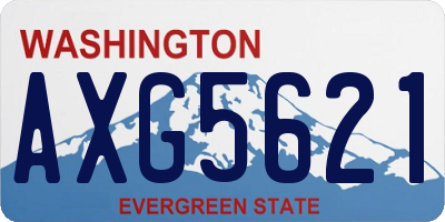 WA license plate AXG5621
