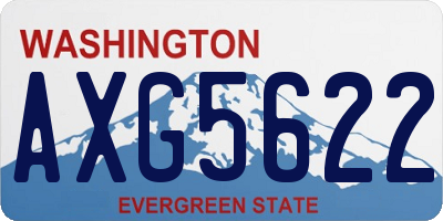 WA license plate AXG5622