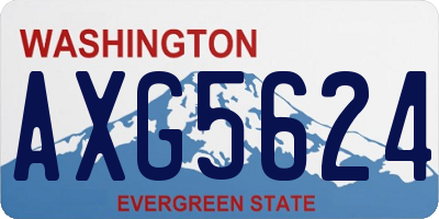 WA license plate AXG5624