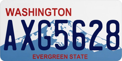 WA license plate AXG5628