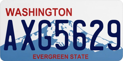 WA license plate AXG5629