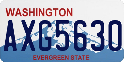 WA license plate AXG5630