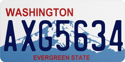 WA license plate AXG5634