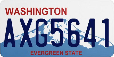 WA license plate AXG5641