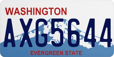 WA license plate AXG5644