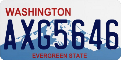 WA license plate AXG5646