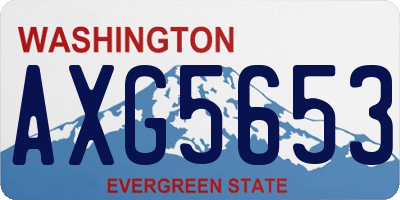 WA license plate AXG5653