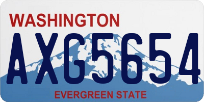 WA license plate AXG5654