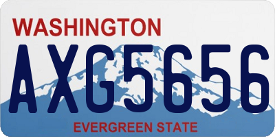 WA license plate AXG5656