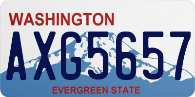 WA license plate AXG5657