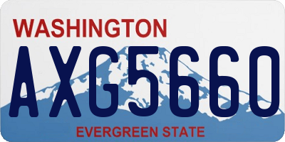 WA license plate AXG5660