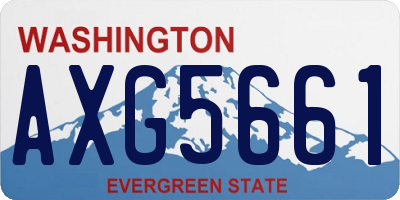 WA license plate AXG5661