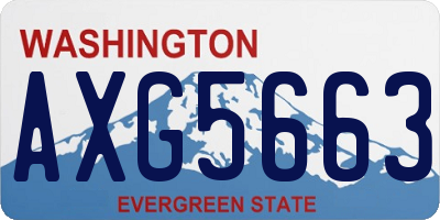 WA license plate AXG5663