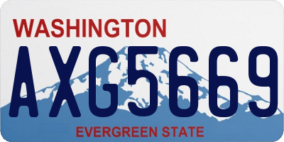 WA license plate AXG5669