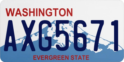 WA license plate AXG5671