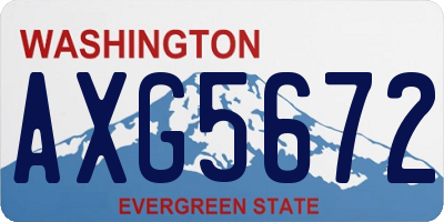 WA license plate AXG5672