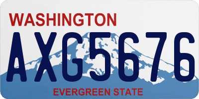 WA license plate AXG5676