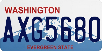 WA license plate AXG5680