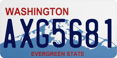 WA license plate AXG5681