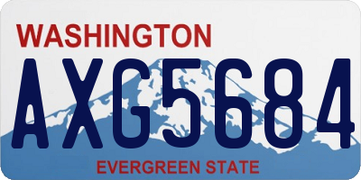 WA license plate AXG5684