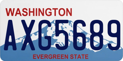WA license plate AXG5689