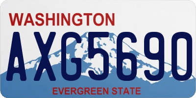 WA license plate AXG5690