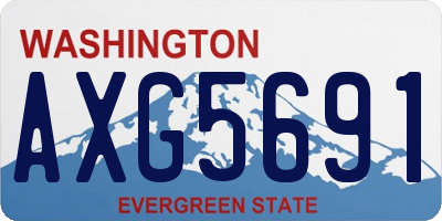 WA license plate AXG5691