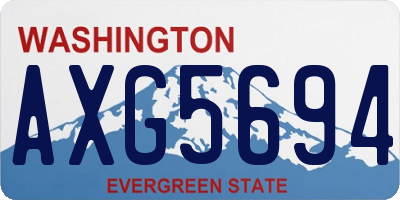WA license plate AXG5694