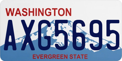 WA license plate AXG5695